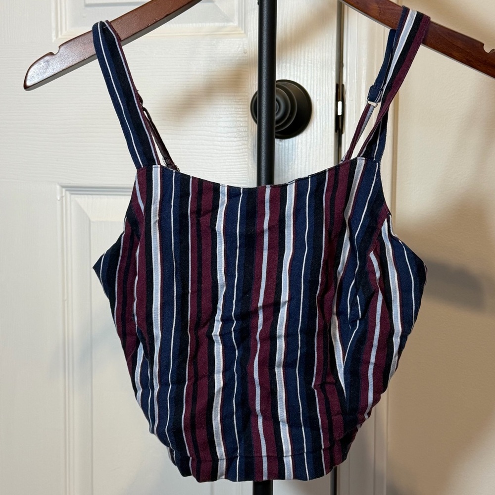 Hollister Striped Camisole - Navy, White, and Burgundy